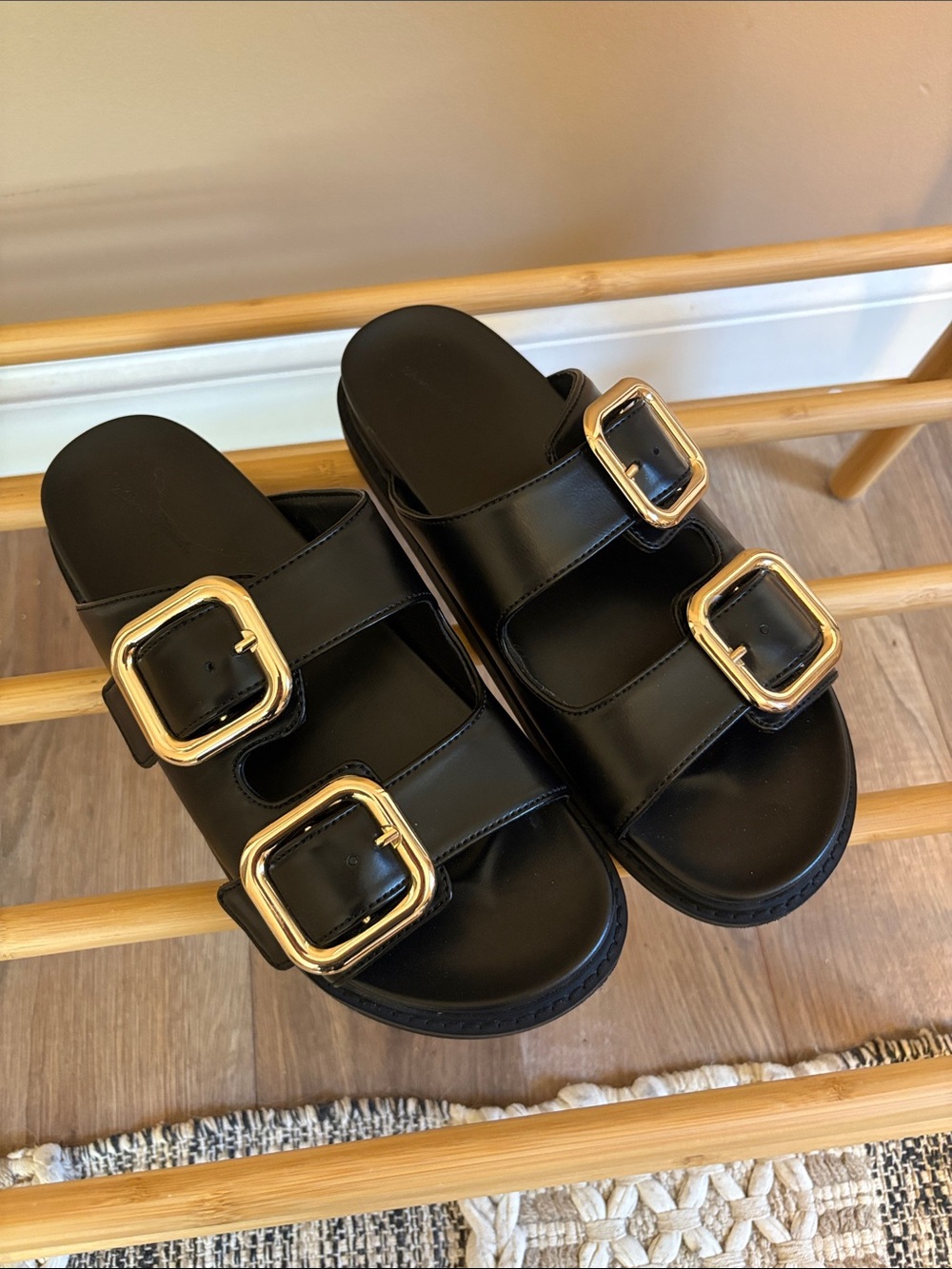 Universal Threads Sandals with Gold Buckles